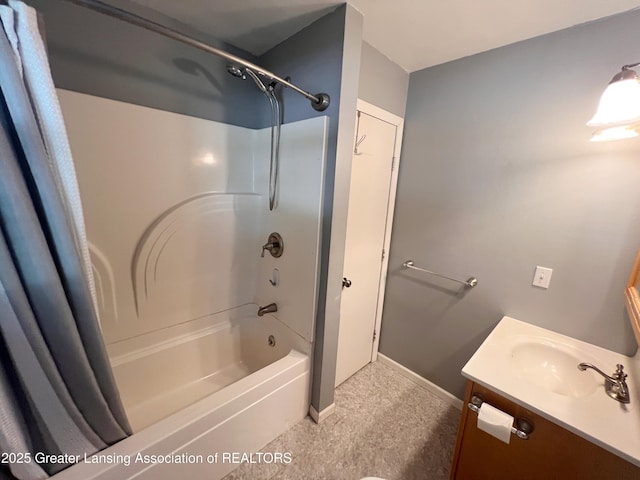 709 N Mead St, Saint Johns, MI 48879 - bathroom with shower / bath combo and vanity