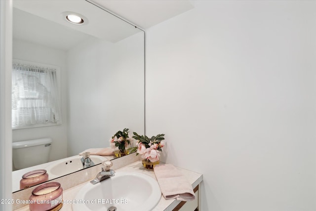 873 Union Ave, Owosso, MI 48867 - bathroom featuring vanity and toilet