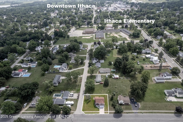 112 E Barber St, Ithaca, MI 48847 - aerial perspective of suburban area