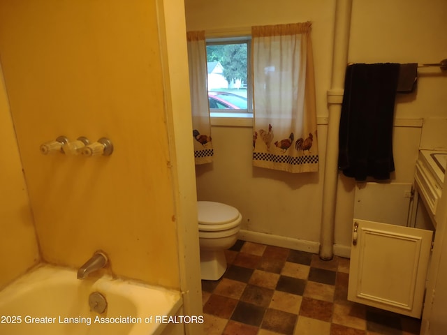 518 Clark St, Eaton Rapids, MI 48827 - full bath with tile patterned floors and toilet