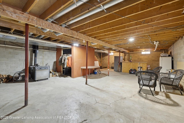 9428 S Wright Rd, Eagle, MI 48822 - view of unfinished below grade area