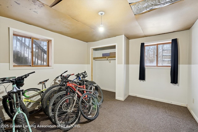 9428 S Wright Rd, Eagle, MI 48822 - garage featuring baseboards