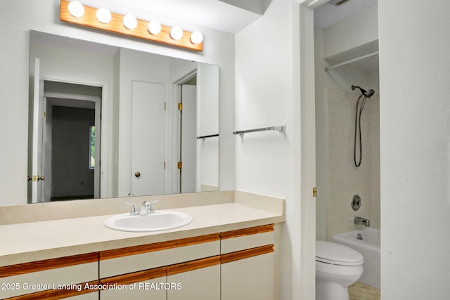 1621 Willow Creek Dr, Lansing, MI 48917 - bathroom featuring vanity and bathtub / shower combination