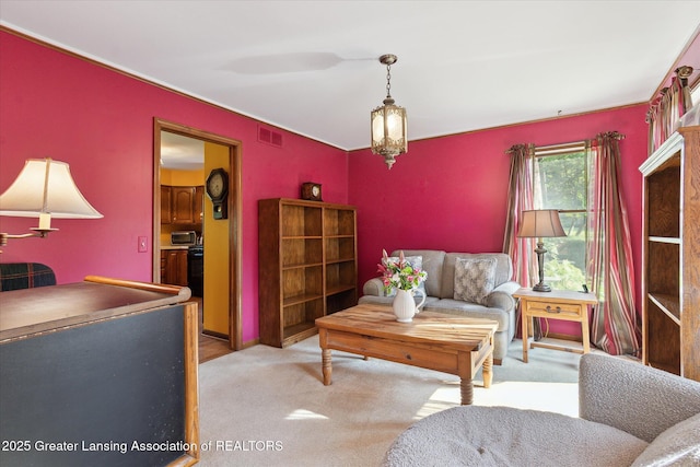 9303 Blueberry Ct, Howell, MI 48843 - living room with carpet flooring