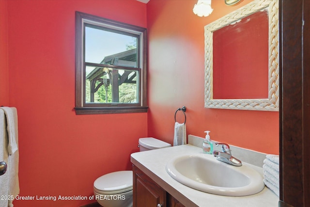 9303 Blueberry Ct, Howell, MI 48843 - half bathroom with toilet and vanity