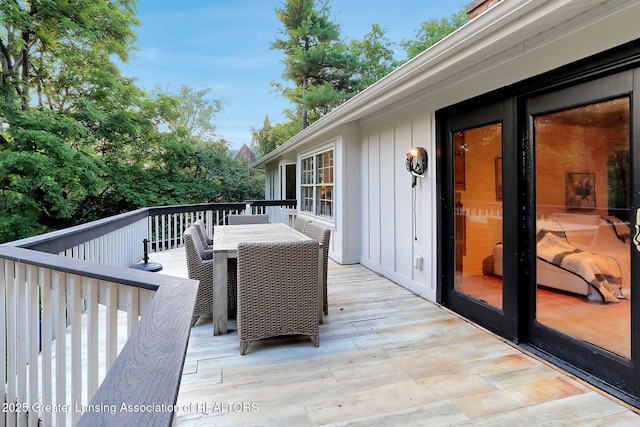 2315 Hamilton Rd, Okemos, MI 48864 - wooden deck with outdoor dining area