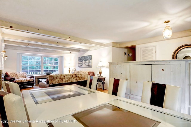 2315 Hamilton Rd, Okemos, MI 48864 - kitchen featuring beamed ceiling