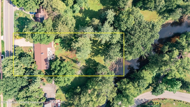 2315 Hamilton Rd, Okemos, MI 48864 - aerial view of property and surrounding area with property parcel outlined