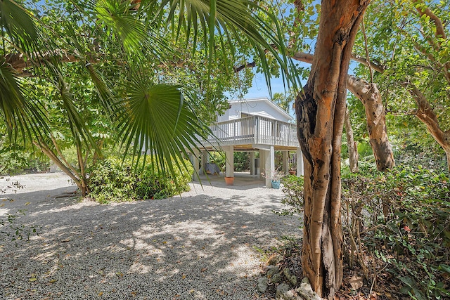 view of front of property with driveway and a carport