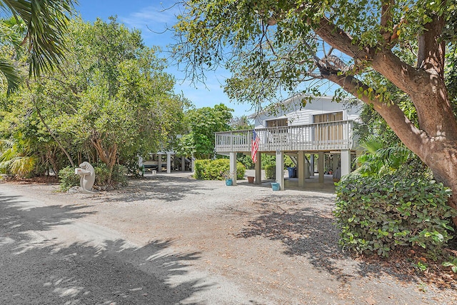 exterior space featuring driveway and a carport