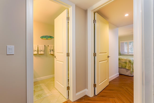 hall with baseboards
