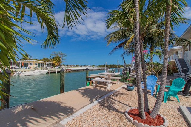 461 3rd St, Key Colony, FL 33051 - dock area featuring a water view