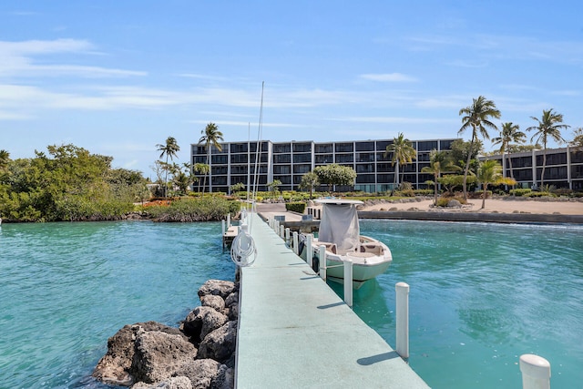 view of dock area