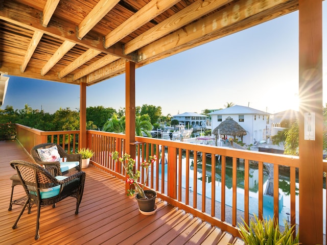 view of wooden terrace