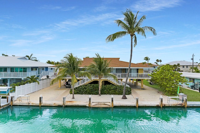 5019THST & St, Key Colony, FL 33051 - view of swimming pool with a dock and stairs