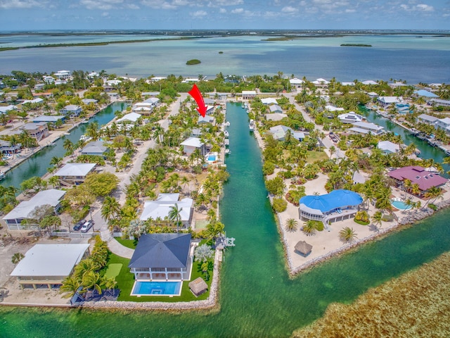 17126 Wahoo Ln, Sugarloaf, FL 33042 - aerial perspective of suburban area with a nearby body of water