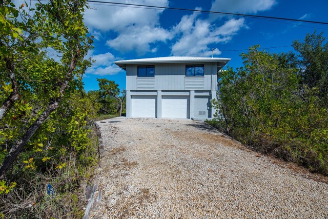 garage with driveway