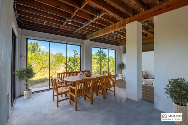 view of sunroom