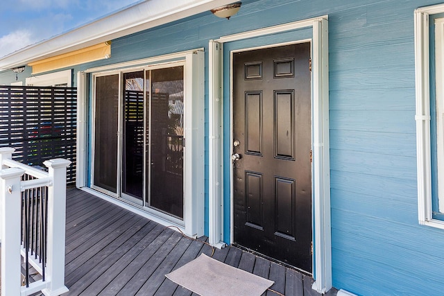 view of doorway to property