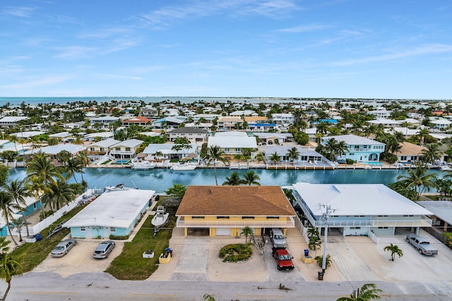 501 9th St, Key Colony, FL 33051 - aerial perspective of suburban area featuring a nearby body of water