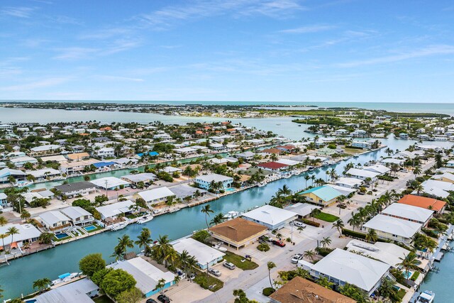 501 9th St, Key Colony, FL 33051 - aerial view of residential area featuring a large body of water