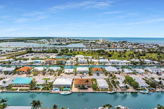 501 9th St, Key Colony, FL 33051 - aerial overview of property's location featuring a large body of water and nearby suburban area