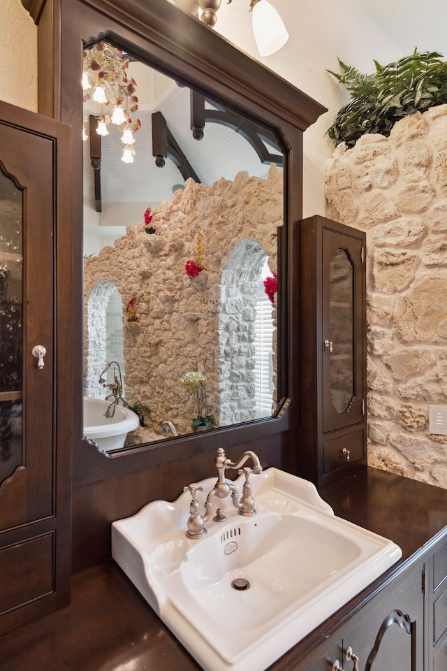 bathroom with vanity