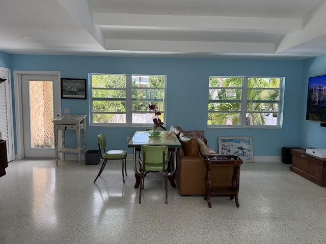 interior space with baseboards