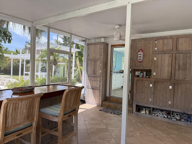 view of sunroom
