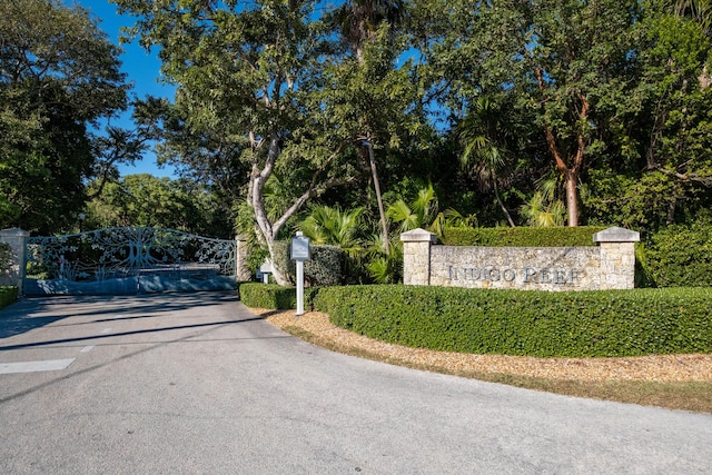 view of community sign