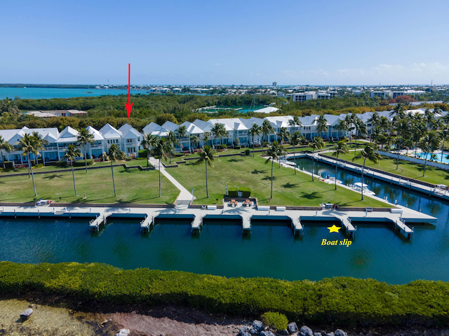 birds eye view of property featuring a residential view and a water view