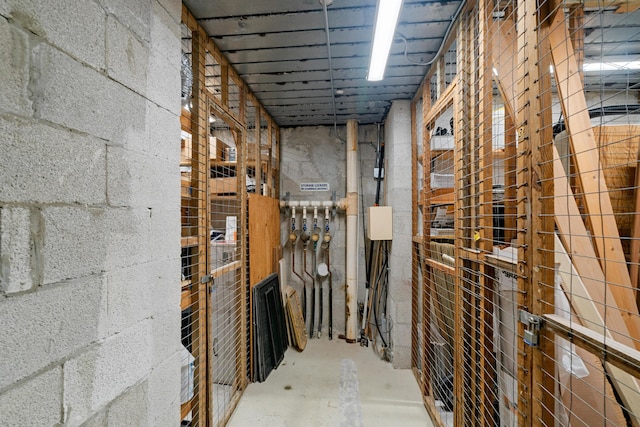 view of storage area