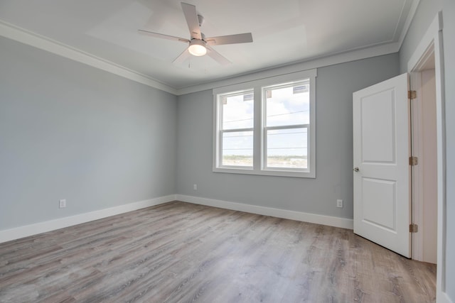 622 Diane Ave, Little Torch, FL 33042 - unfurnished bedroom with wood finished floors, crown molding, and a ceiling fan