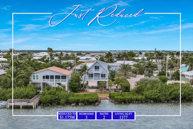 231 Indies Dr, Ramrod, FL 33042 - bird's eye view with a residential view and a water view