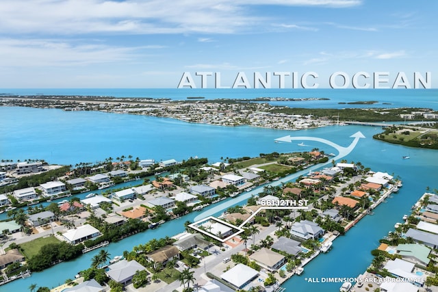 661 12th St, Key Colony, FL 33051 - aerial view of residential area featuring a nearby body of water