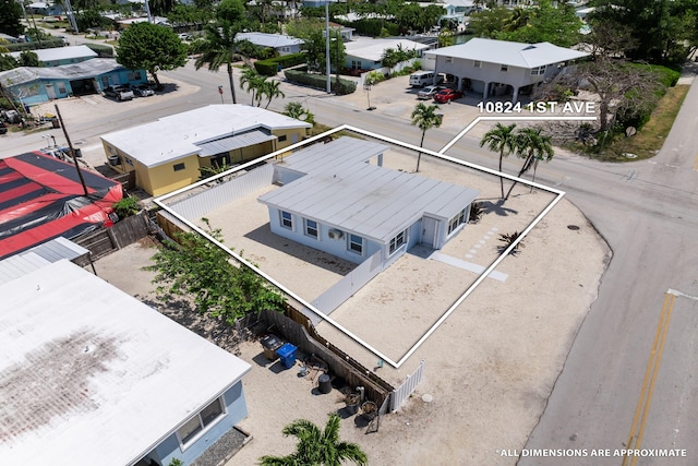 aerial view featuring a residential view