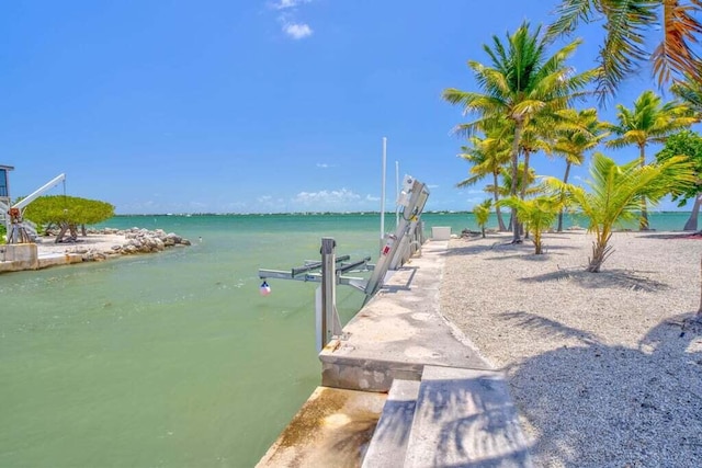 water view with a dock