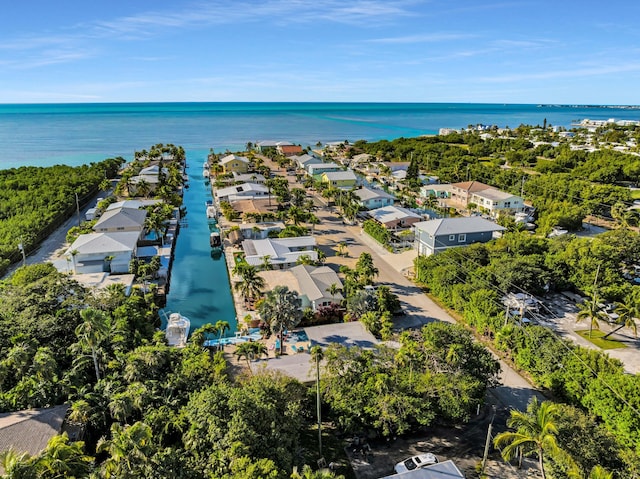 280 100th St, Ocean, Marathon, FL 33050 - birds eye view of property featuring a water view and a residential view