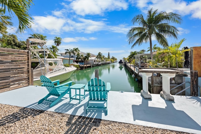 280 100th St, Ocean, Marathon, FL 33050 - dock area featuring a water view