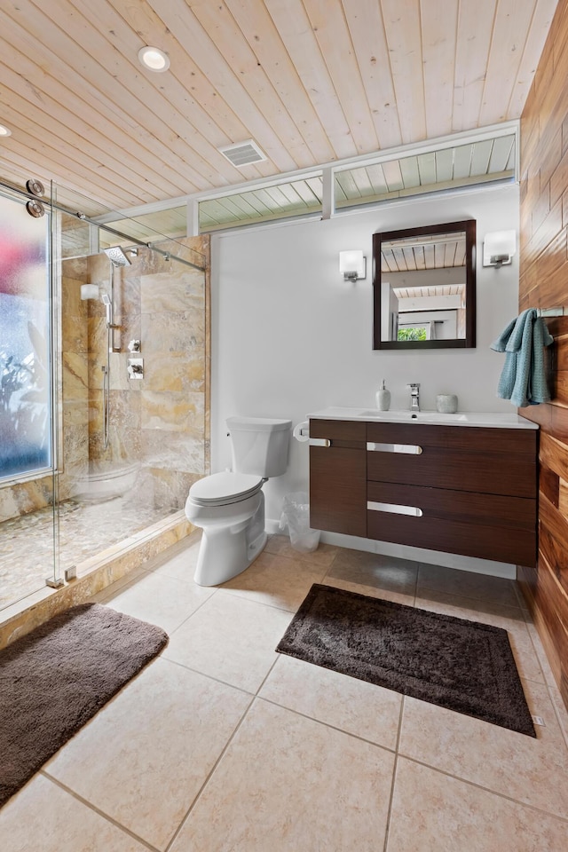 280 100th St, Ocean, Marathon, FL 33050 - full bath with vanity, tile patterned flooring, a stall shower, and toilet