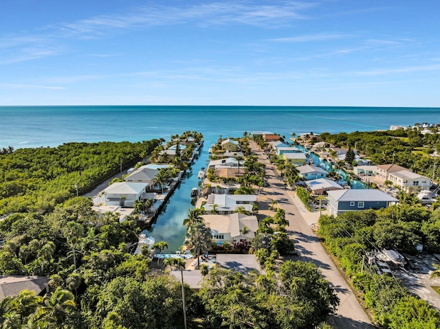 280 100th St, Ocean, Marathon, FL 33050 - bird's eye view featuring a water view and a residential view