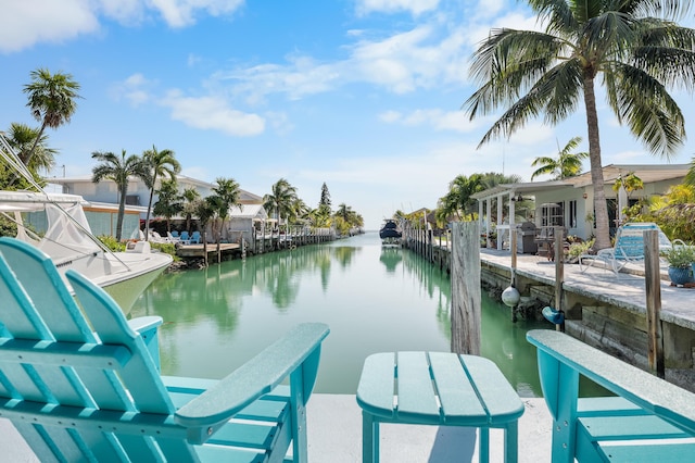 280 100th St, Ocean, Marathon, FL 33050 - dock area featuring a water view