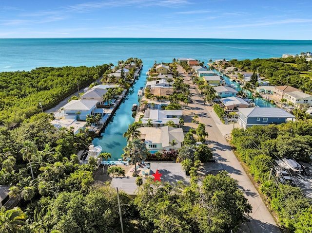 280 100th St, Ocean, Marathon, FL 33050 - aerial view featuring a water view and a residential view