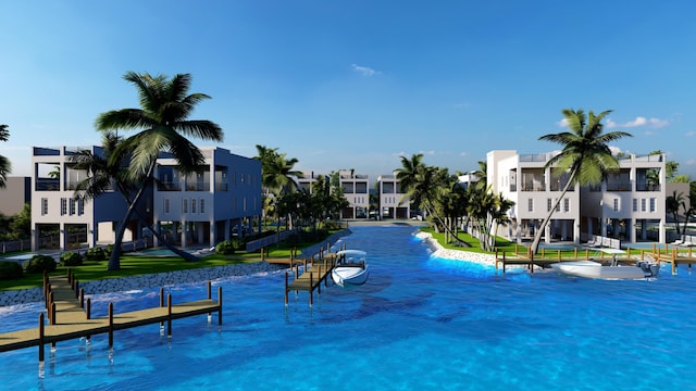 exterior space with a residential view