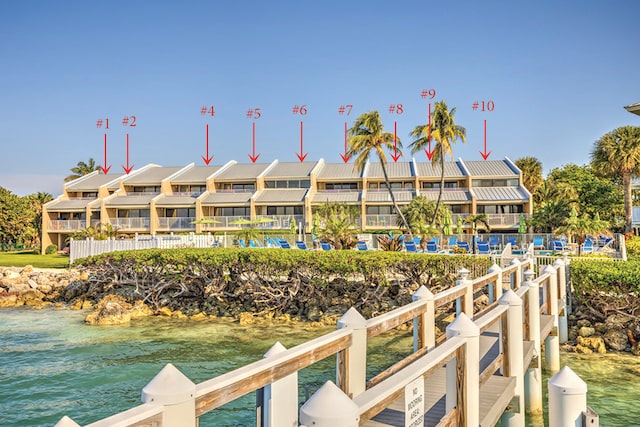 1133 Ocean Dr Unit 2, Key Colony, FL 33051 - dock with a water view