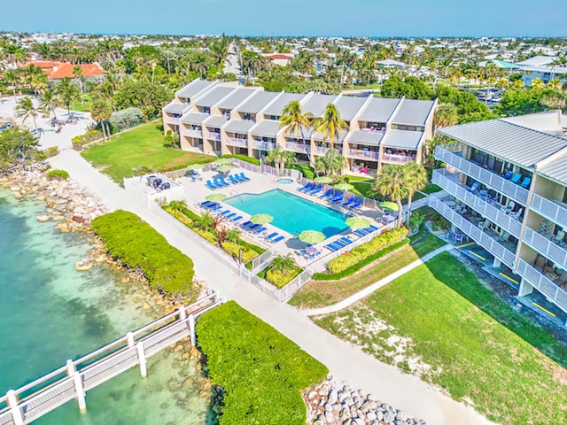 1133 Ocean Dr Unit 2, Key Colony, FL 33051 - aerial view of a large body of water