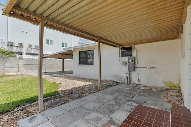 view of patio with fence