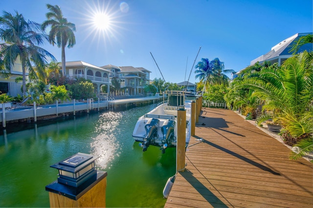 28560 Doubloon Rd, Little Torch, FL 33042 - dock area featuring a water view and boat lift