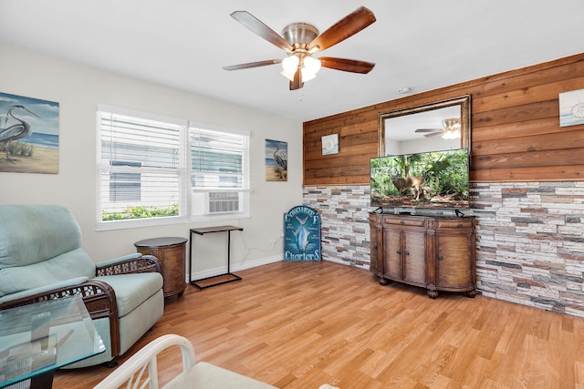 31034 Hollerich Dr, Big Pine, FL 33043 - living area with ceiling fan and light wood finished floors