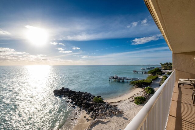 water view featuring a view of the beach